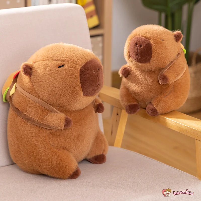 Fluffy Capybara Burger Bag Plushies