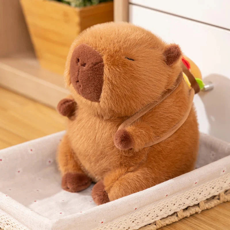 Fluffy Capybara Burger Bag Plushies