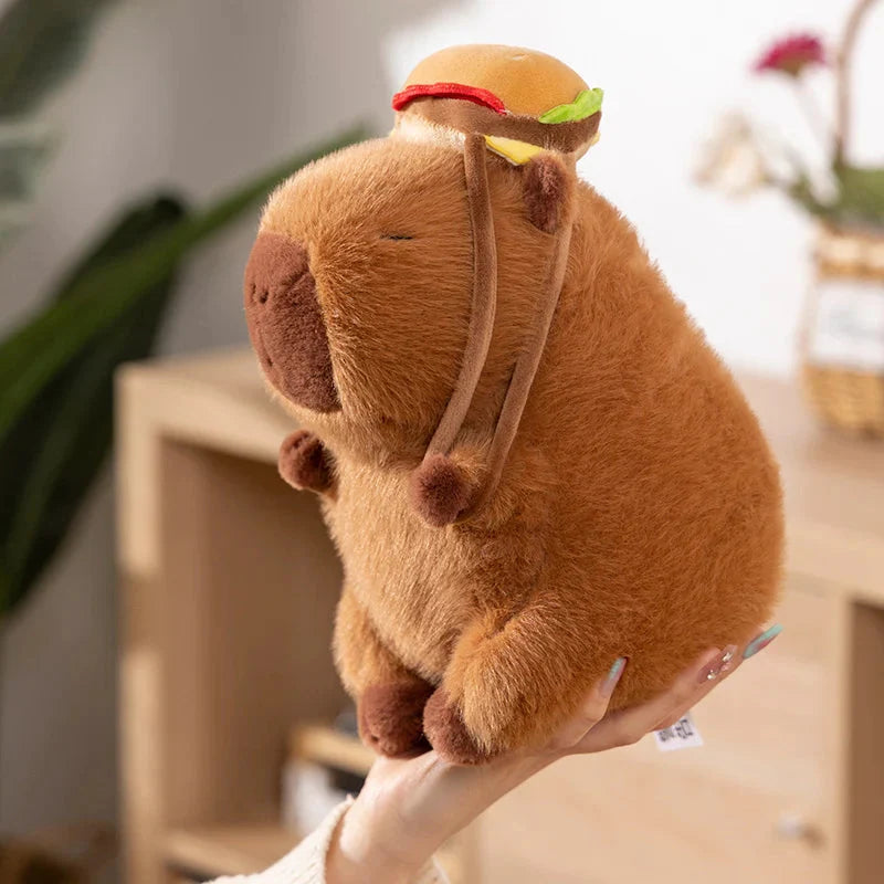 Fluffy Capybara Burger Bag Plushies