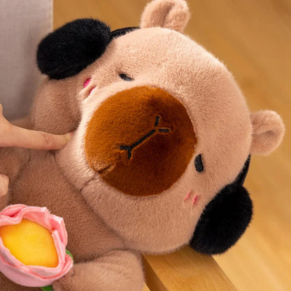 Fluffy Capybara & Monkey Plushie Pals
