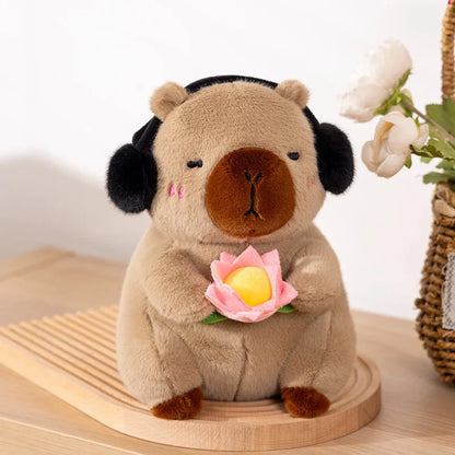 Fluffy Capybara & Monkey Plushie Pals