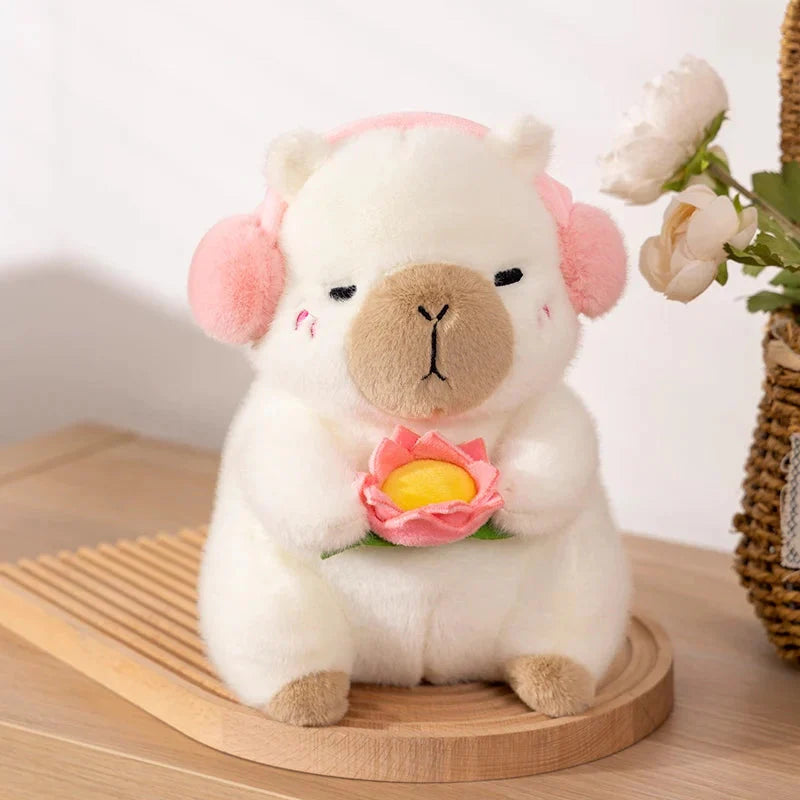 Fluffy Capybara & Monkey Plushie Pals
