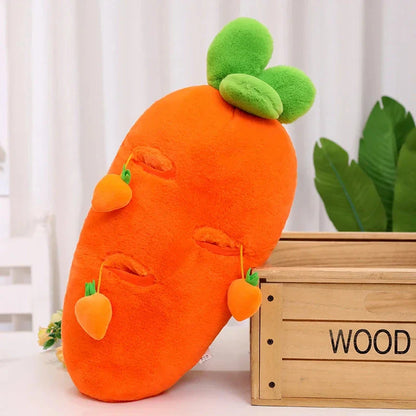 Fluffy Carrot Plushie with Mini Hanging Carrots