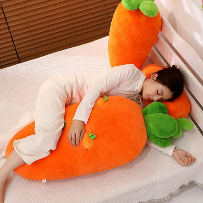 Fluffy Carrot Plushie with Mini Hanging Carrots