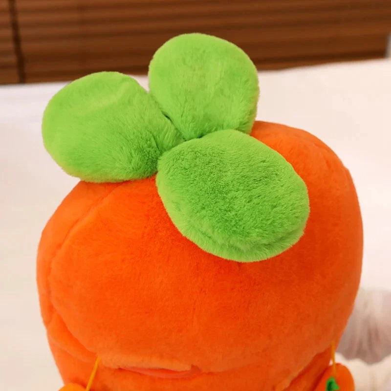 Fluffy Carrot Plushie with Mini Hanging Carrots