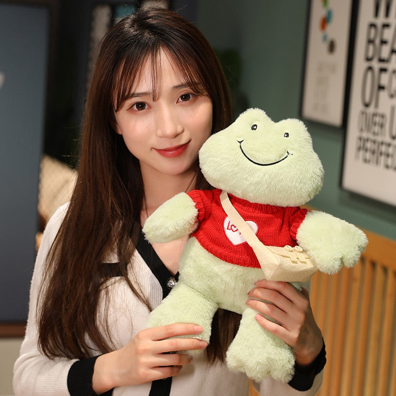 Fluffy Cheerful Frog Plushie Collection