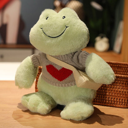 Fluffy Cheerful Frog Plushie Collection