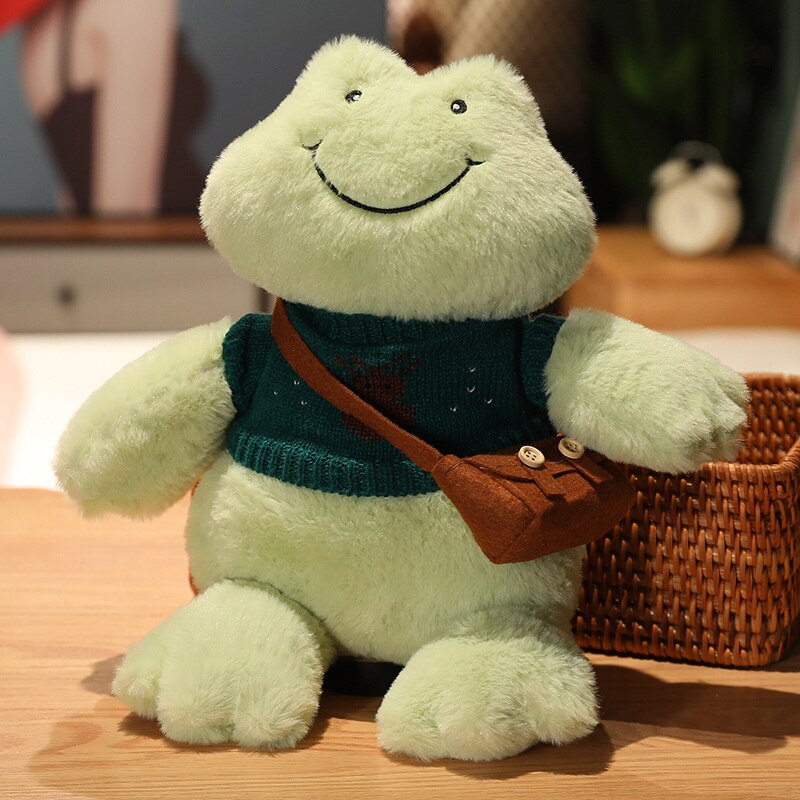 Fluffy Cheerful Frog Plushie Collection