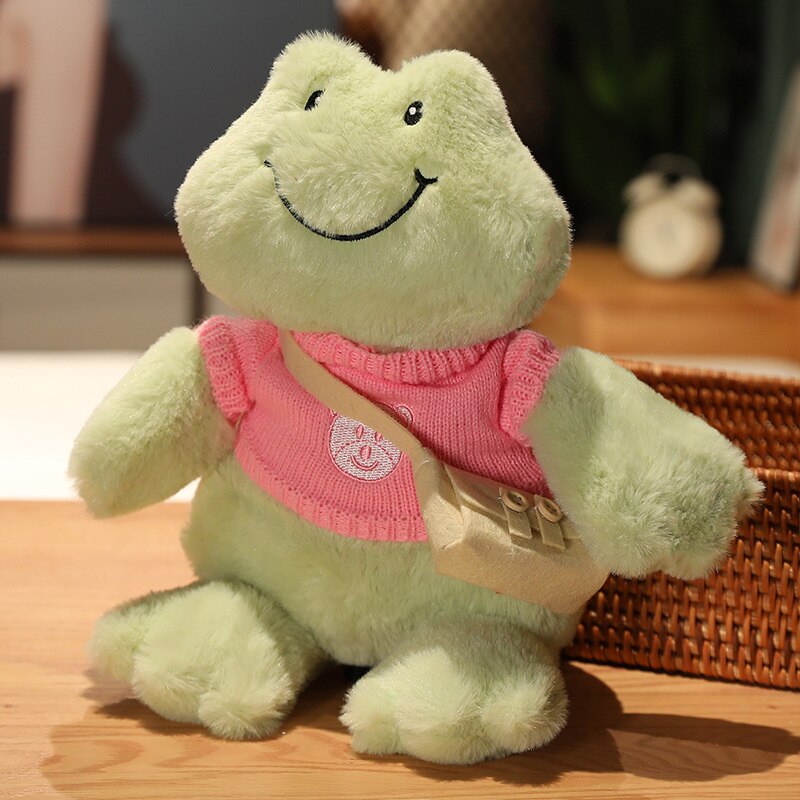 Fluffy Cheerful Frog Plushie Collection