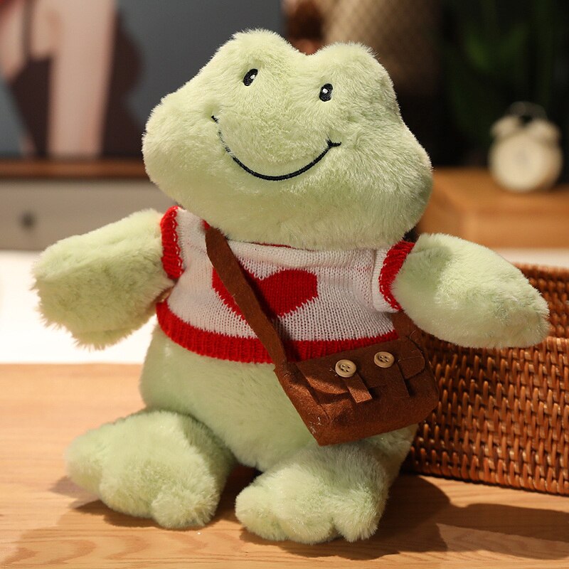 Fluffy Cheerful Frog Plushie Collection