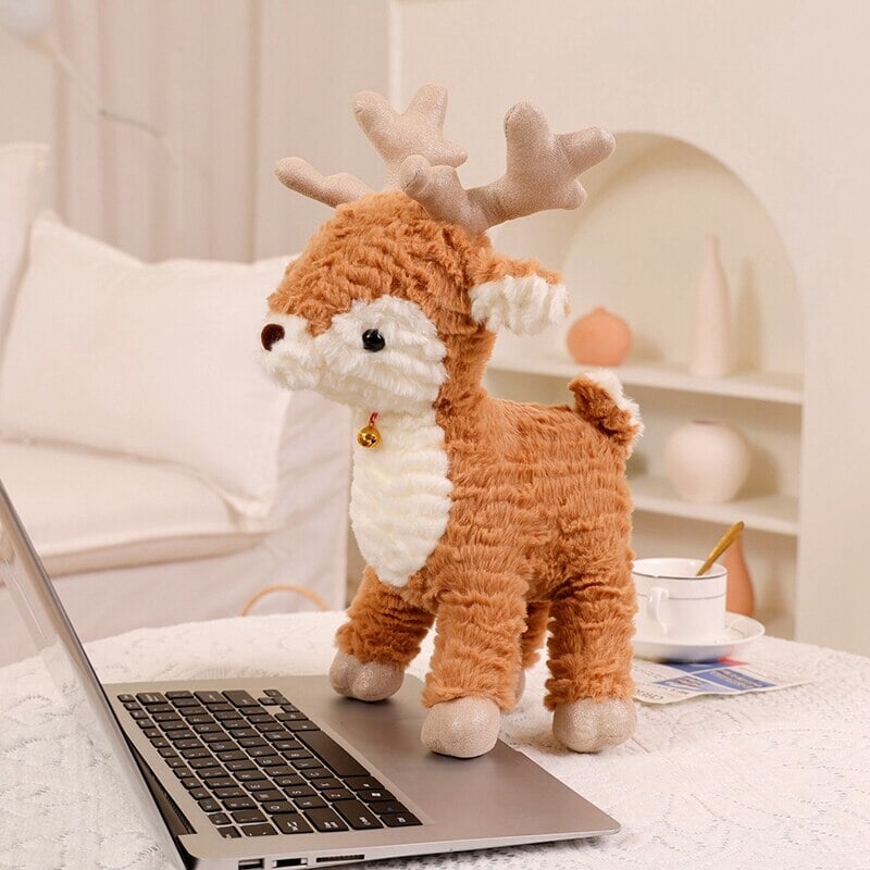 Fluffy Christmas Tree Reindeer Plushie
