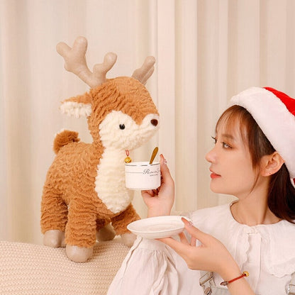 Fluffy Christmas Tree Reindeer Plushie