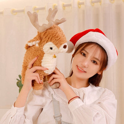 Fluffy Christmas Tree Reindeer Plushie