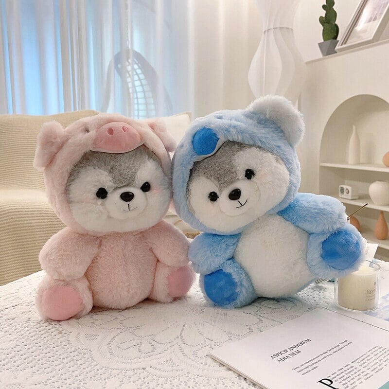 Fluffy Husky Plushie Squad