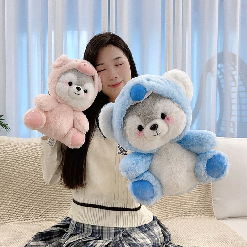 Fluffy Husky Plushie Squad