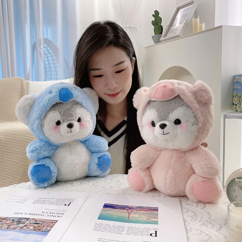 Fluffy Husky Plushie Squad