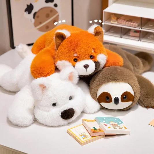 Fluffy Laying Animal Family Plushies