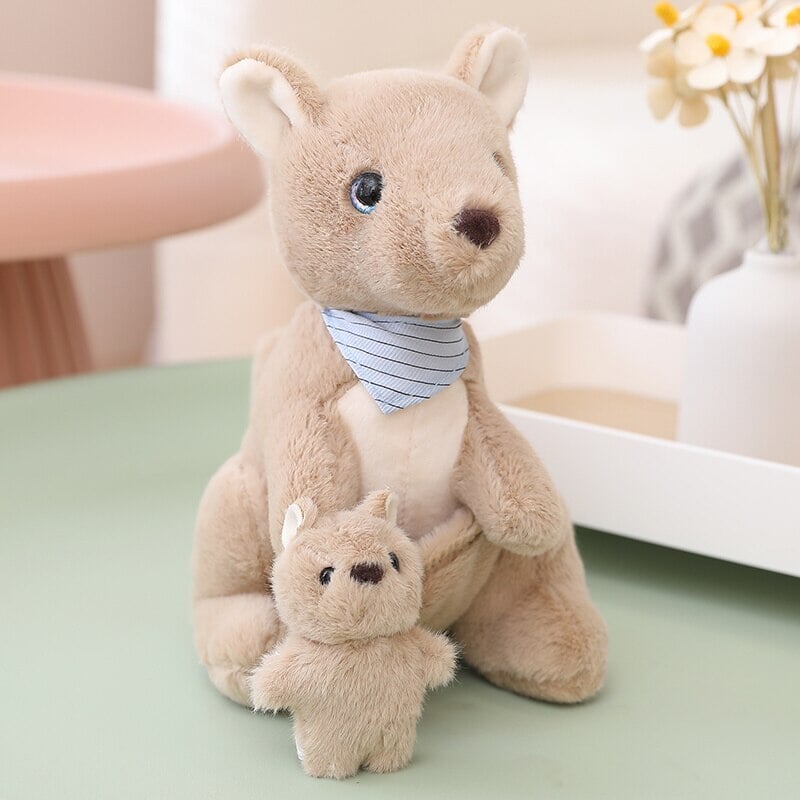 Fluffy Mother & Baby Kangaroo Plushie