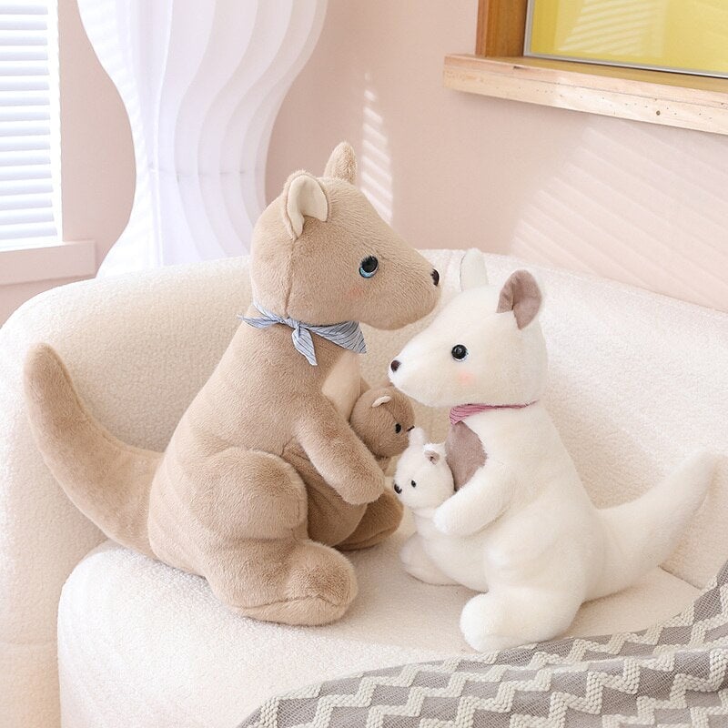 Fluffy Mother & Baby Kangaroo Plushie
