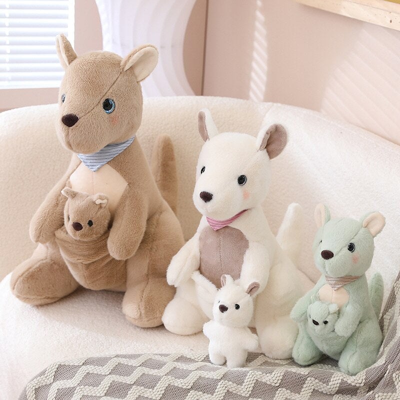 Fluffy Mother & Baby Kangaroo Plushie