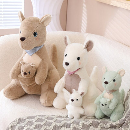 Fluffy Mother & Baby Kangaroo Plushie