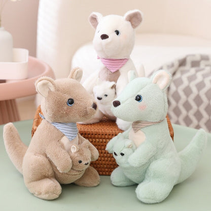 Fluffy Mother & Baby Kangaroo Plushie