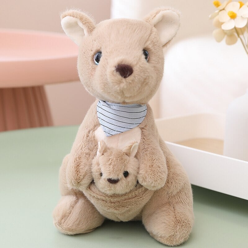 Fluffy Mother & Baby Kangaroo Plushie