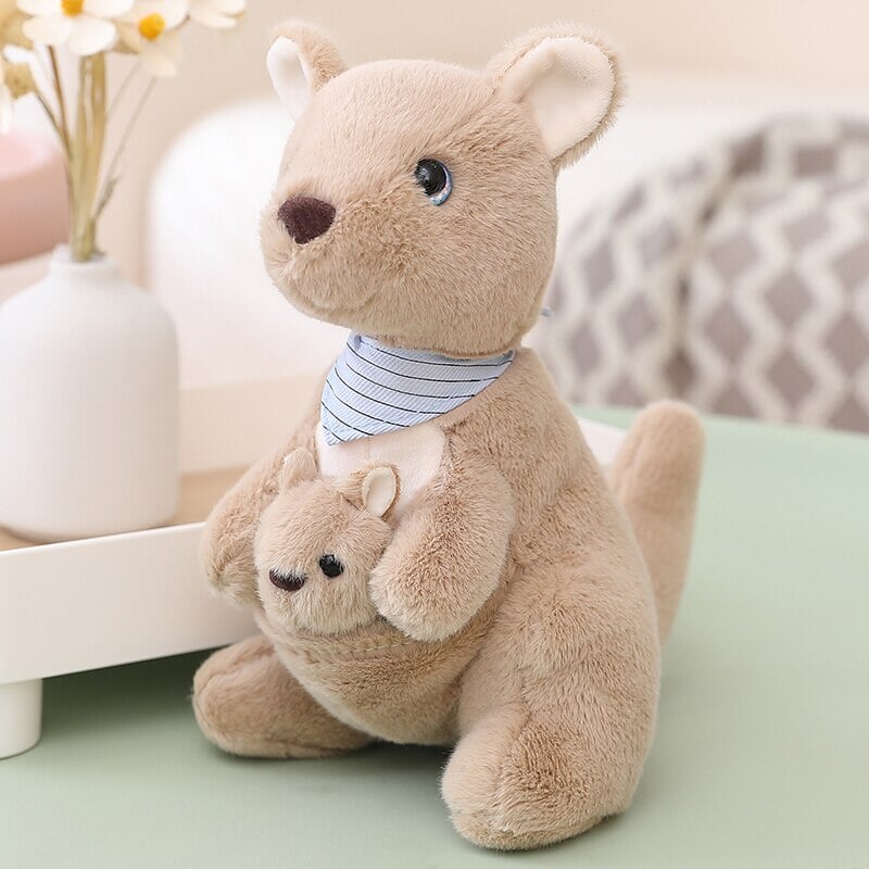 Fluffy Mother & Baby Kangaroo Plushie