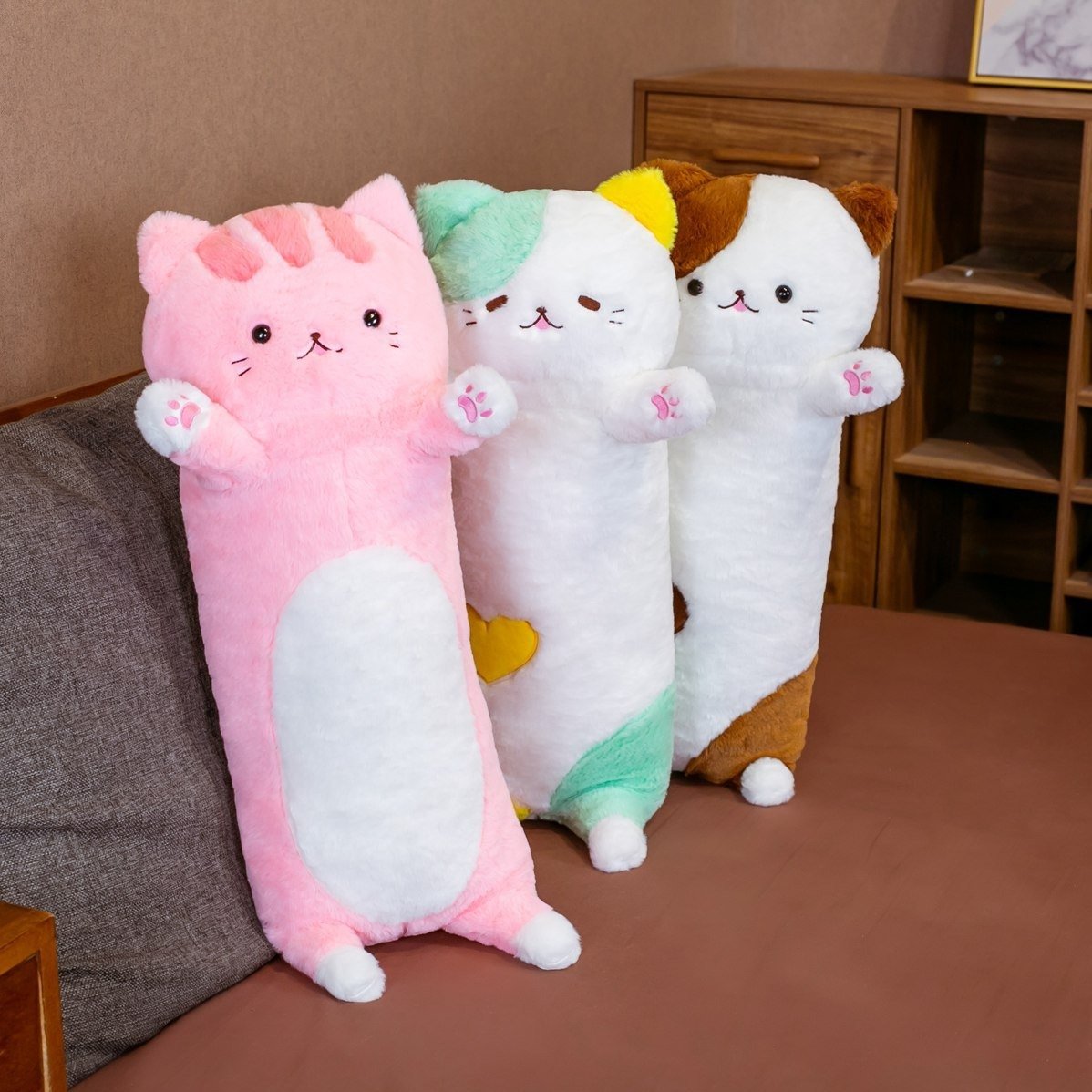 Fluffy Neko Cat Snuggle Buddies