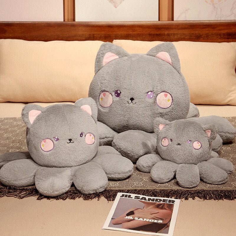 Fluffy Octo-Animal Fox Cat Bunny Bear Plushies
