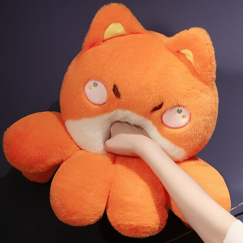 Fluffy Octo-Animal Fox Cat Bunny Bear Plushies