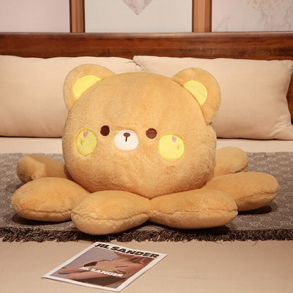 Fluffy Octo-Animal Fox Cat Bunny Bear Plushies