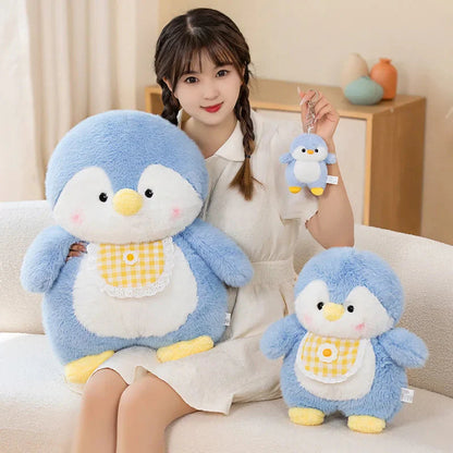 Fluffy Penguin Squad Plushies with Bib