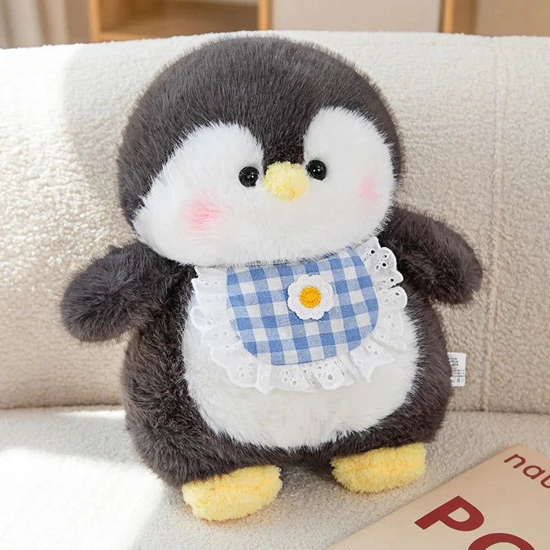 Fluffy Penguin Squad Plushies with Bib