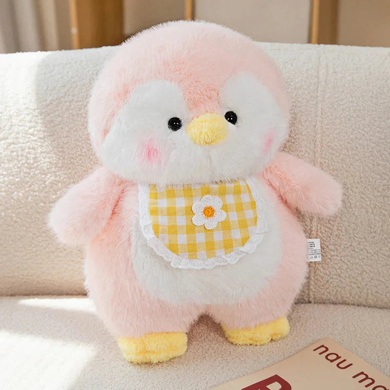 Fluffy Penguin Squad Plushies with Bib