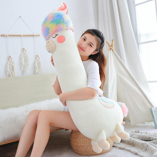 Fluffy Rainbow Hair Alpaca Squad