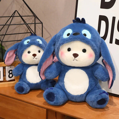 Fluffy White Bear Donkey Outfit Plushie