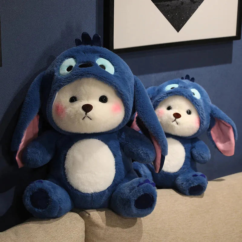 Fluffy White Bear Donkey Outfit Plushie