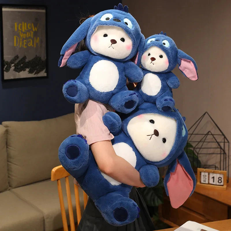 Fluffy White Bear Donkey Outfit Plushie