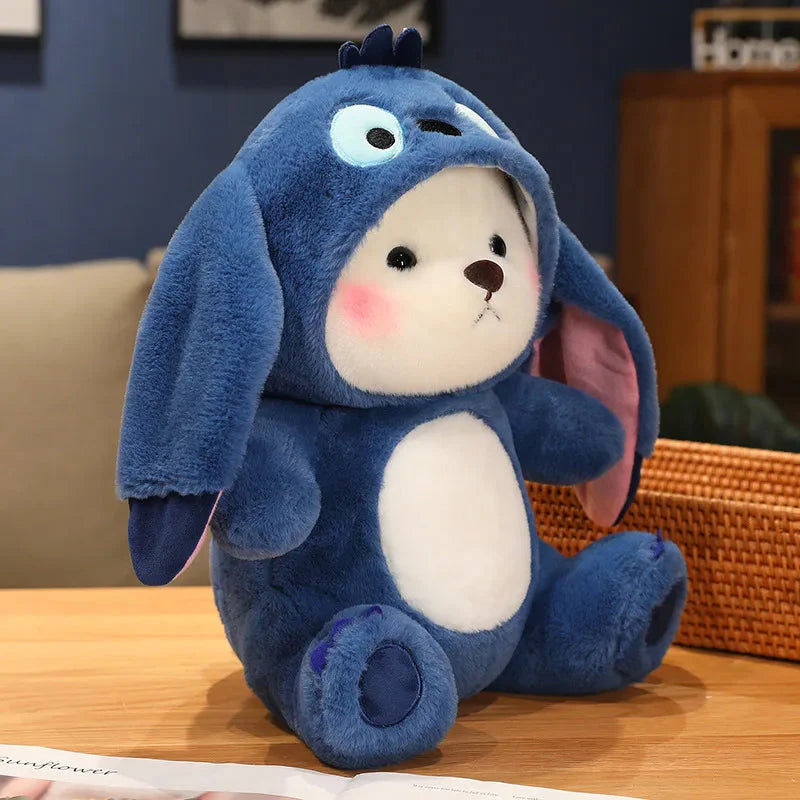 Fluffy White Bear Donkey Outfit Plushie