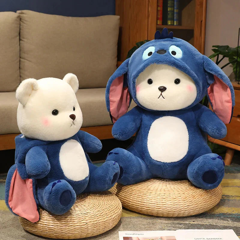 Fluffy White Bear Donkey Outfit Plushie