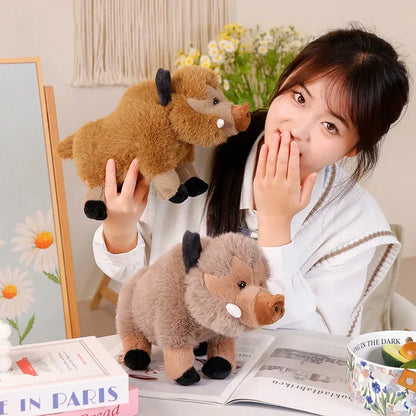 Fluffy Wild Boar Plushie Soft Toy