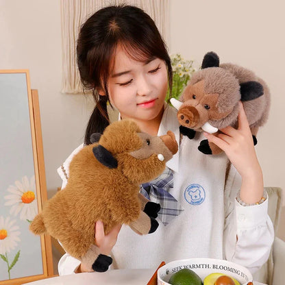 Fluffy Wild Boar Plushie Soft Toy