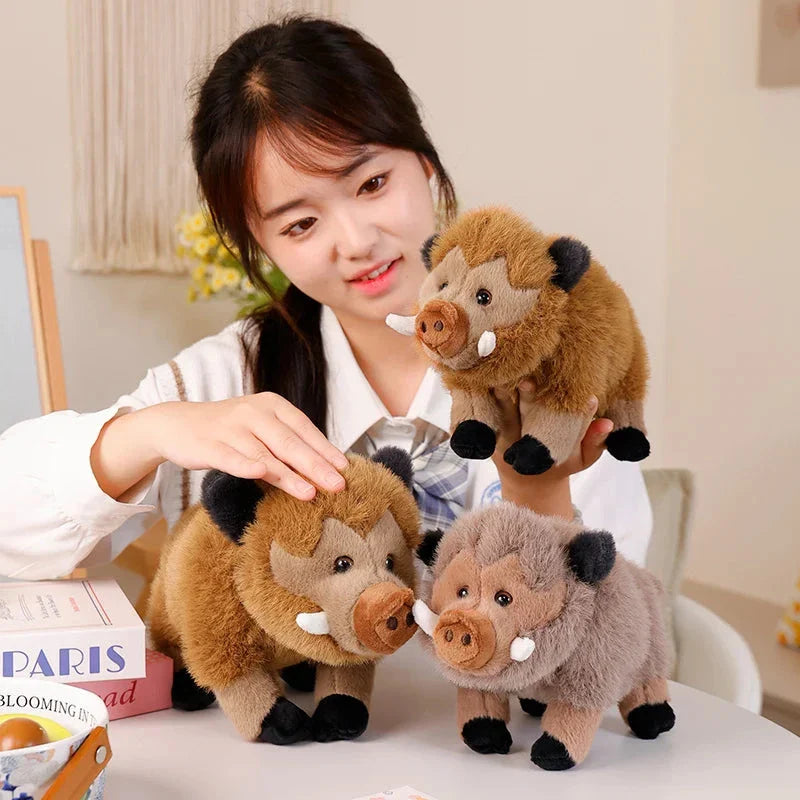 Fluffy Wild Boar Plushie Soft Toy