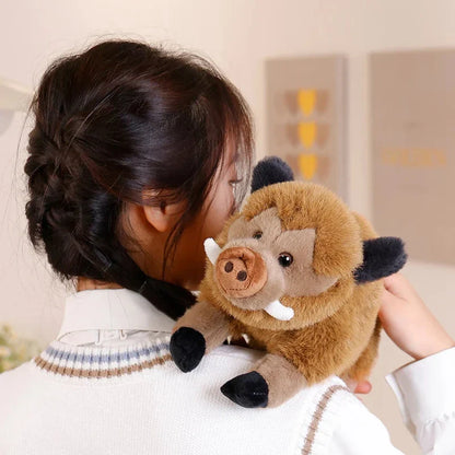 Fluffy Wild Boar Plushie Soft Toy