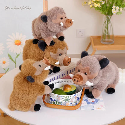 Fluffy Wild Boar Plushie Soft Toy