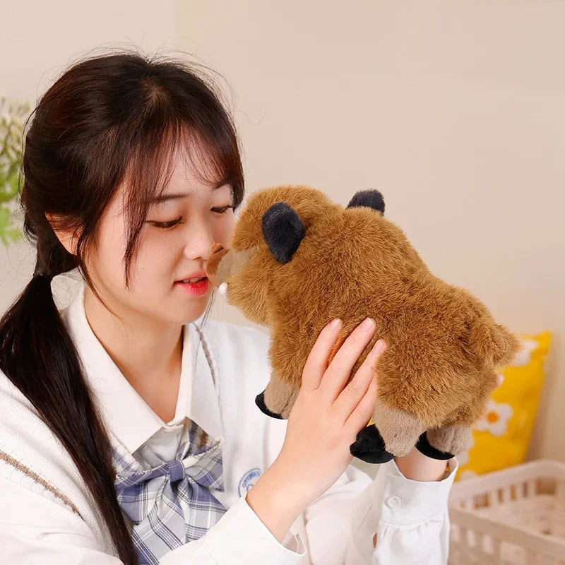 Fluffy Wild Boar Plushie Soft Toy