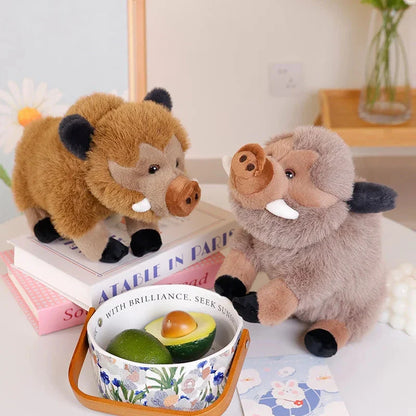 Fluffy Wild Boar Plushie Soft Toy