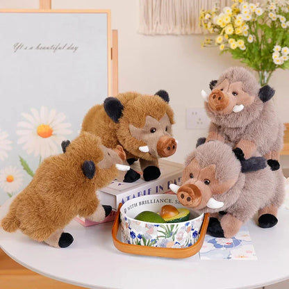 Fluffy Wild Boar Plushie Soft Toy