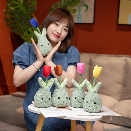 Friendly Cuddly Tulip 22cm Flower Pot Plushie Collection